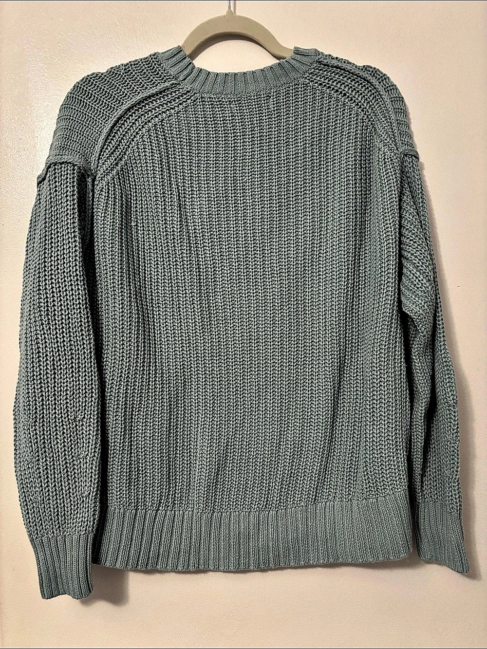 Crew Neck Sweater in Blue/Green Like New